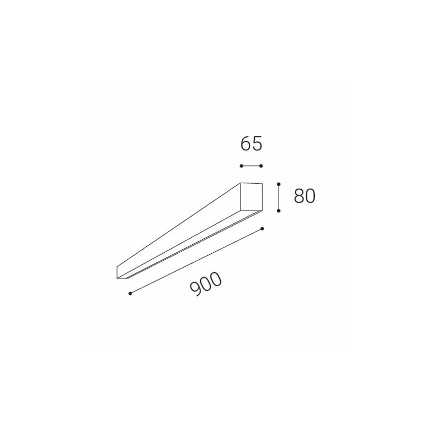 LED2 - LED Plafondlamp LINO LED/24W/230V 3000K/3500K/4000K zwart 90 cm