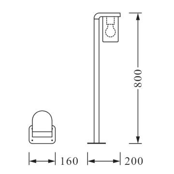 Ledvance - Lamp voor Buiten CASCADE 1xE27/25W/230V IP44 80 cm