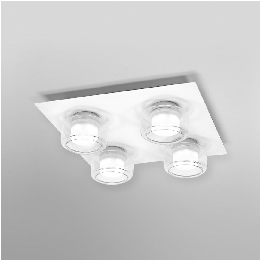 Ledvance - LED Badkamer plafondlamp ORBIS FLAME 4xLED/5,5W/230V 3000/4000K IP44 wit