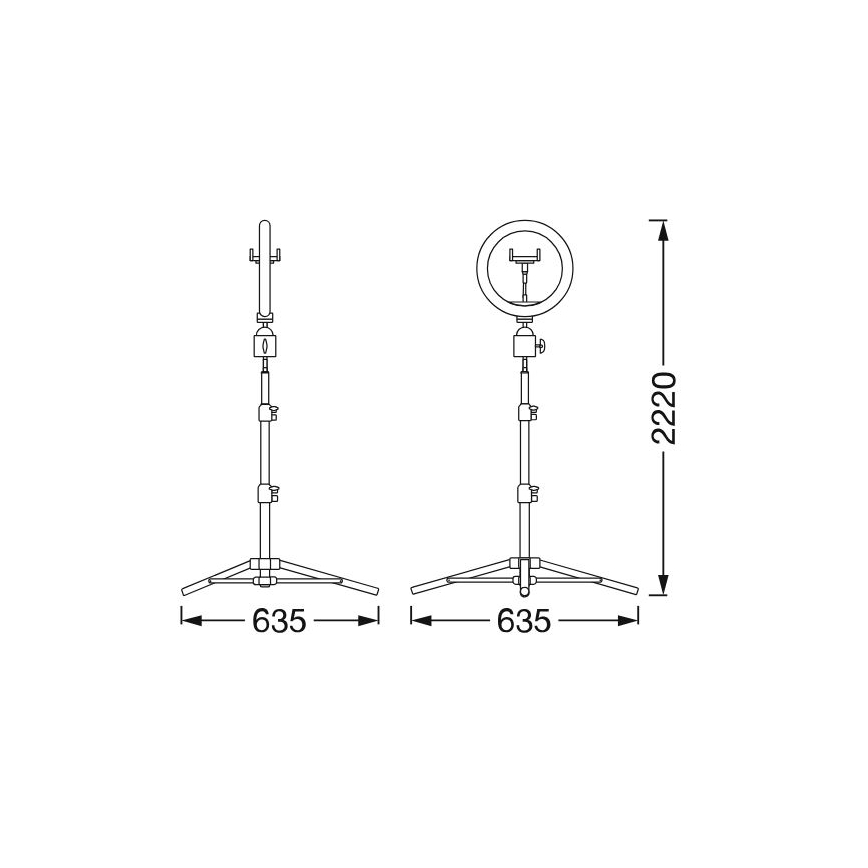 Ledvance - Dimbare LED Staande lamp met een standaard en houder voor vloggen LED/6W/USB 3000/4000/6500K