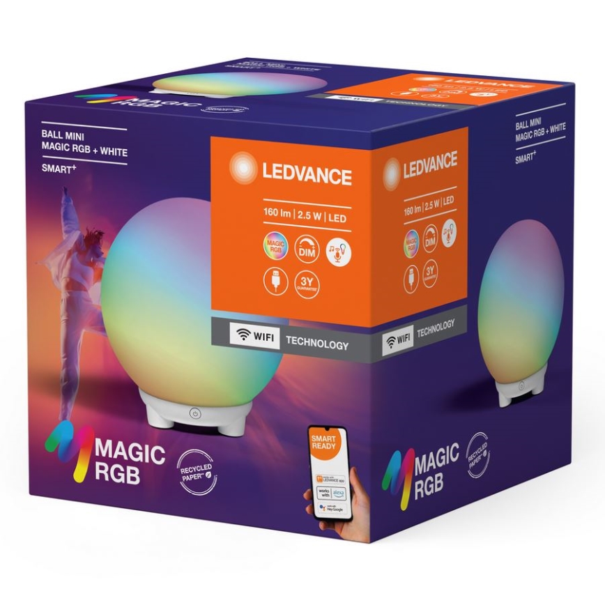 Ledvance - LED RGBW Dimbare oplaadbare tafellamp SMART+ MAGIC LED/2,5W/5V 2200-6500K Wi-Fi