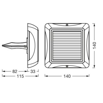 Ledvance - LED Dimbaar zonne- lamp ENDURA STYLE SOLAR LED/1,2W/3,7V IP65