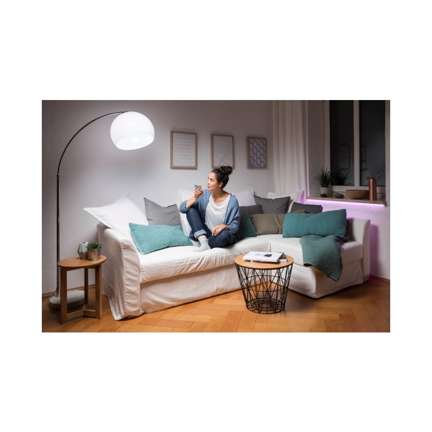 Ledvance - Slimme luidspreker Google Nest Mini + Dimbare LED Lamp SMART+ A60 E27/6,5W/230V 2700K