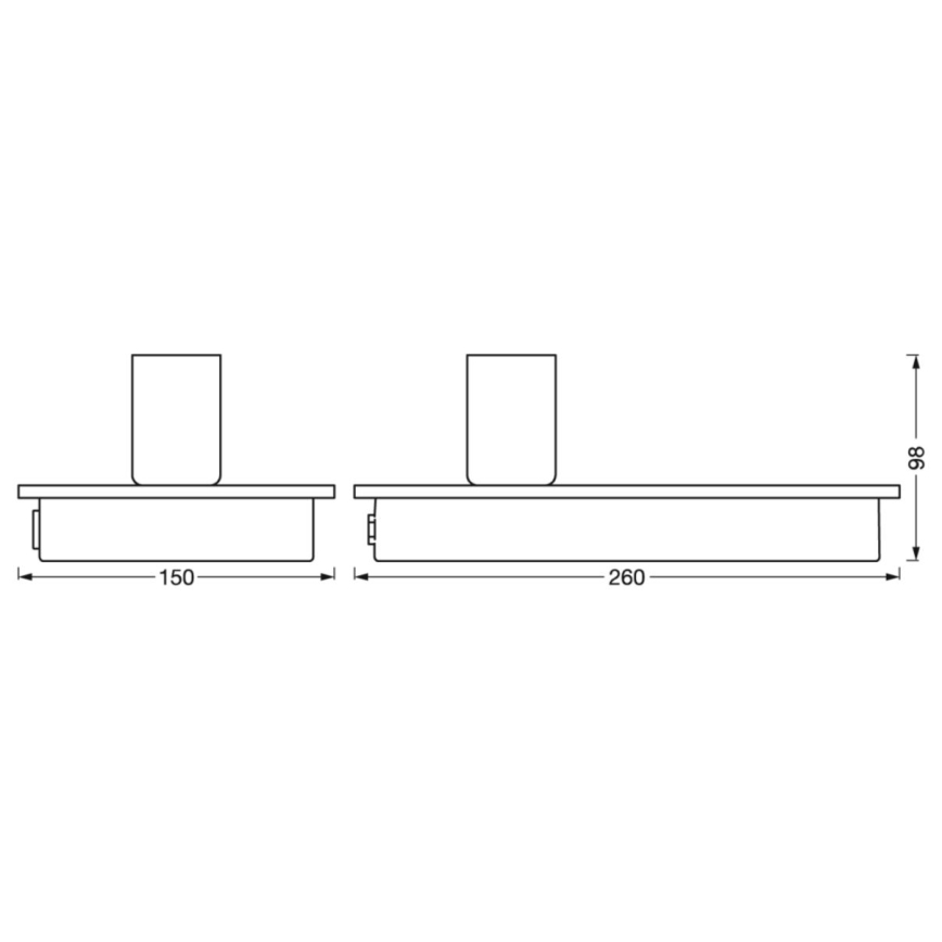 Ledvance - Touch tafellamp met USB connector DECOR WOOD 1xE27/8W/230V rubber vijg