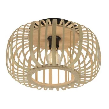 Leuchten Direkt 11412-79 - Bevestigde hanglamp RACOON 1xE27/40W/230V diameter 40 cm bamboe