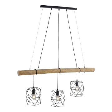 Leuchten Direkt 15503-18 - Hanglamp aan een koord EDGAR 3xE27/60W/230V eucalyptus