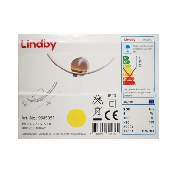 Lindby - LED Wandlamp IVEN LED/7W/230V