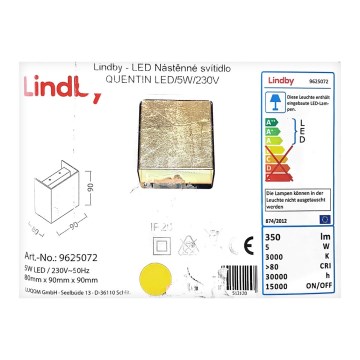Lindby - LED Wandlamp QUENTIN LED/5W/230V