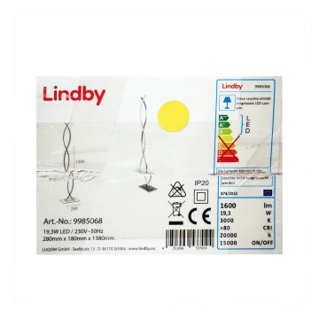 Lindby - Staande LED Lamp BOBI LED/24W/230V