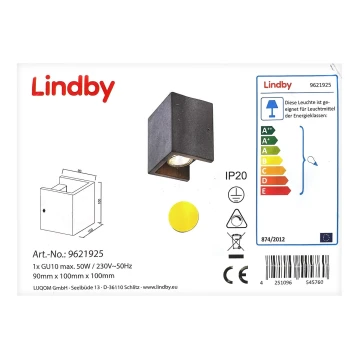 Lindby - Wandlamp GERDA 1xGU10/50W/230V