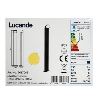 Lucande - LED Buitenlamp TINNA LED/6,3W/230V IP65