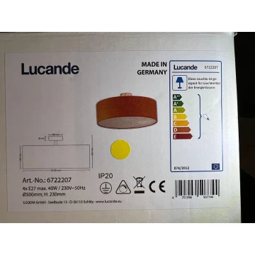 Lucande - Plafondlamp GALA 4xE27/40W/230V