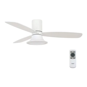 Lucci Air 210661 - LED dimbare plafondventilator FLUSSO 1xGX53/18W/230V hout/wit + afstandsbediening