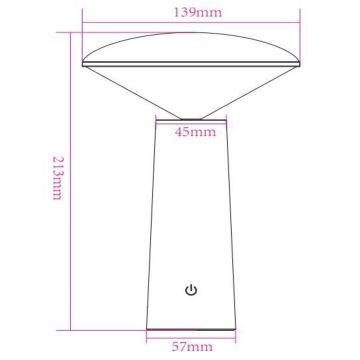 Lucide 02807/04/30 - LED Dimbaar aanraken buitenshuis lamp JIVE LED/3W/5V 3000/4750/6500K IP44 zwart