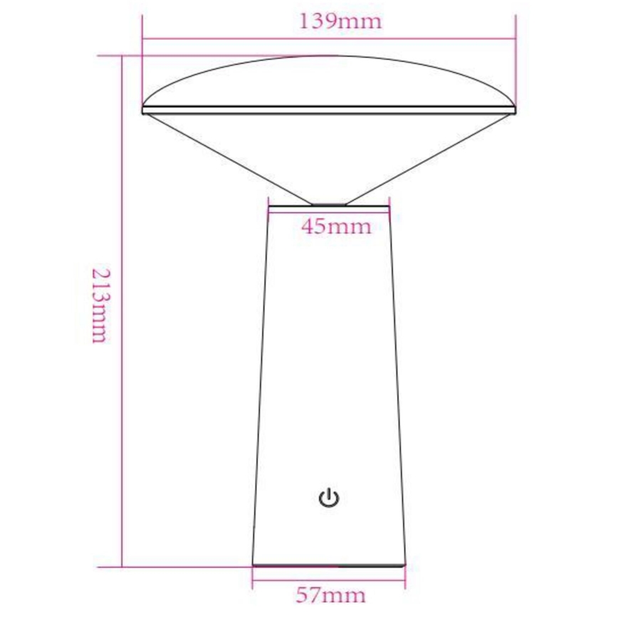 Lucide 02807/04/30 - LED Dimbaar aanraken buitenshuis lamp JIVE LED/3W/5V 3000/4750/6500K IP44 zwart