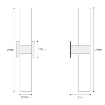 Lucide 04202/02/30 - Badkamer wandlamp JESSE 2xG9/33W/230V IP44