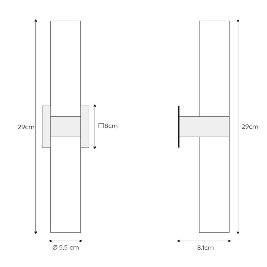 Lucide 04202/02/30 - Badkamer wandlamp JESSE 2xG9/33W/230V IP44