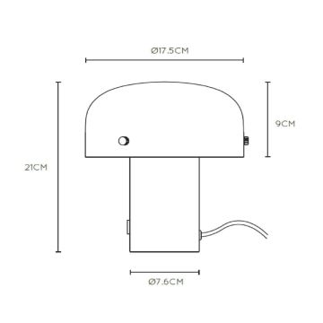 Lucide 05538/01/02 - Dimbare touch tafellamp TIMON 1xE14/10W/230V diameter 17,5 cm goud/wit