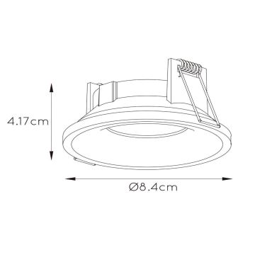 Lucide 09923/01/31 - Badkamer inbouwverlichting ZIVA 1xGU10/50W/230V IP44 wit