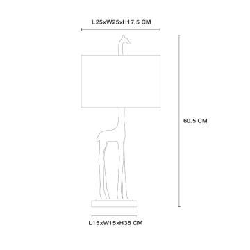 Lucide 10506/81/02 - Tafellamp EXTRAVAGANZA MISS TALL 1xE27/60W/230V goud