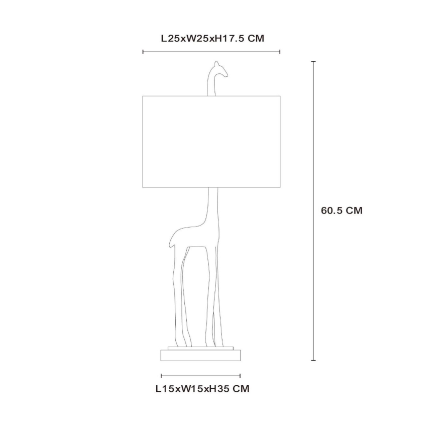 Lucide 10506/81/02 - Tafellamp EXTRAVAGANZA MISS TALL 1xE27/60W/230V goud