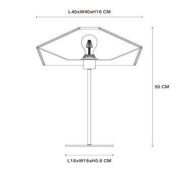 Lucide 10513/40/72 - Tafellamp YUNKAI 1xE27/60W/230V bruin