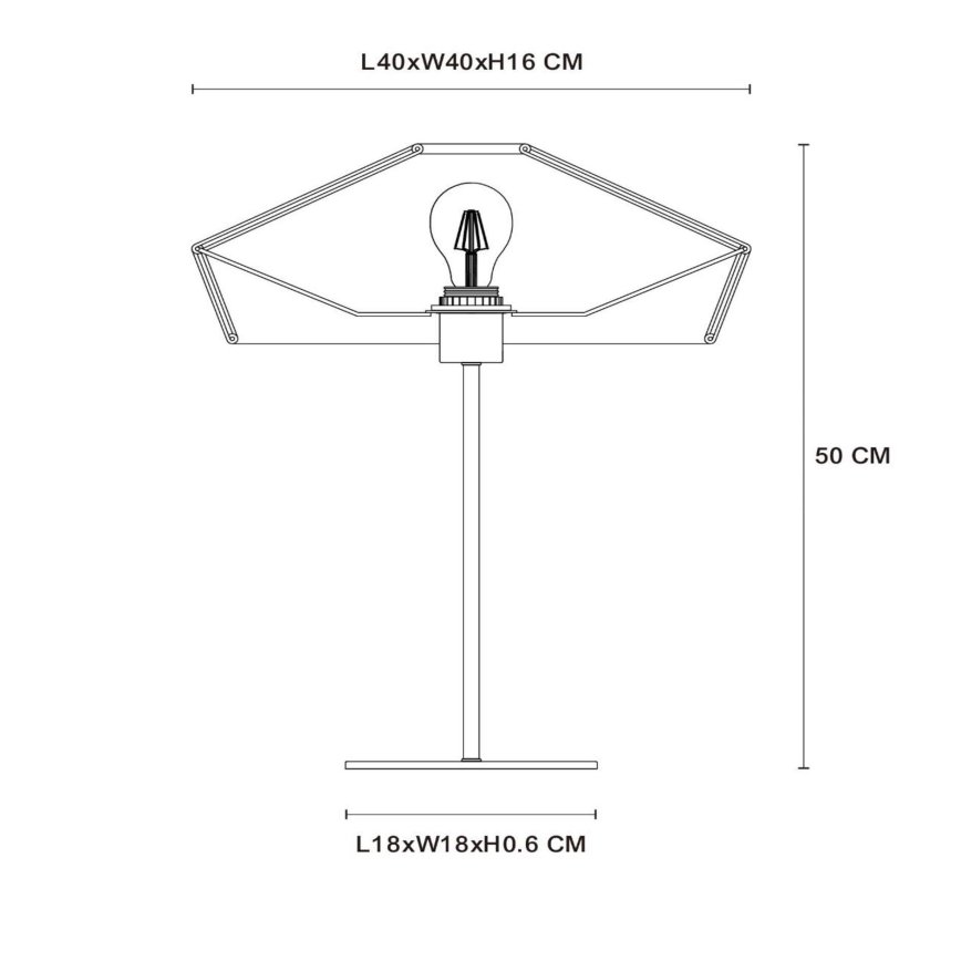 Lucide 10513/40/72 - Tafellamp YUNKAI 1xE27/60W/230V bruin