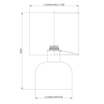 Lucide 10516/01/38 - Tafellamp WOOLLY 1xE14/40W/230V crème