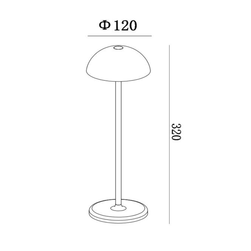 Lucide 15500/02/30 - LED Dimbaar aanraken buitenshuis lamp JOY LED/1,5W/4V IP54 zwart