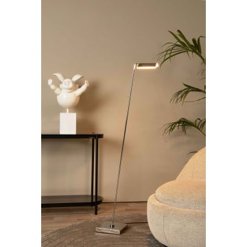 Lucide 19730/10/11 - Dimbare LED Staande lamp AARON LED/12W/230V chroom