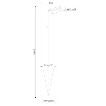 Lucide 19730/10/11 - Dimbare LED Staande lamp AARON LED/12W/230V chroom