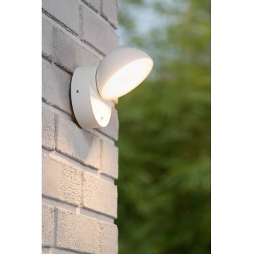 Lucide 22865/12/31 - LED Wandlamp voor buiten met sensor FINN LED/12W/230V IP54 wit