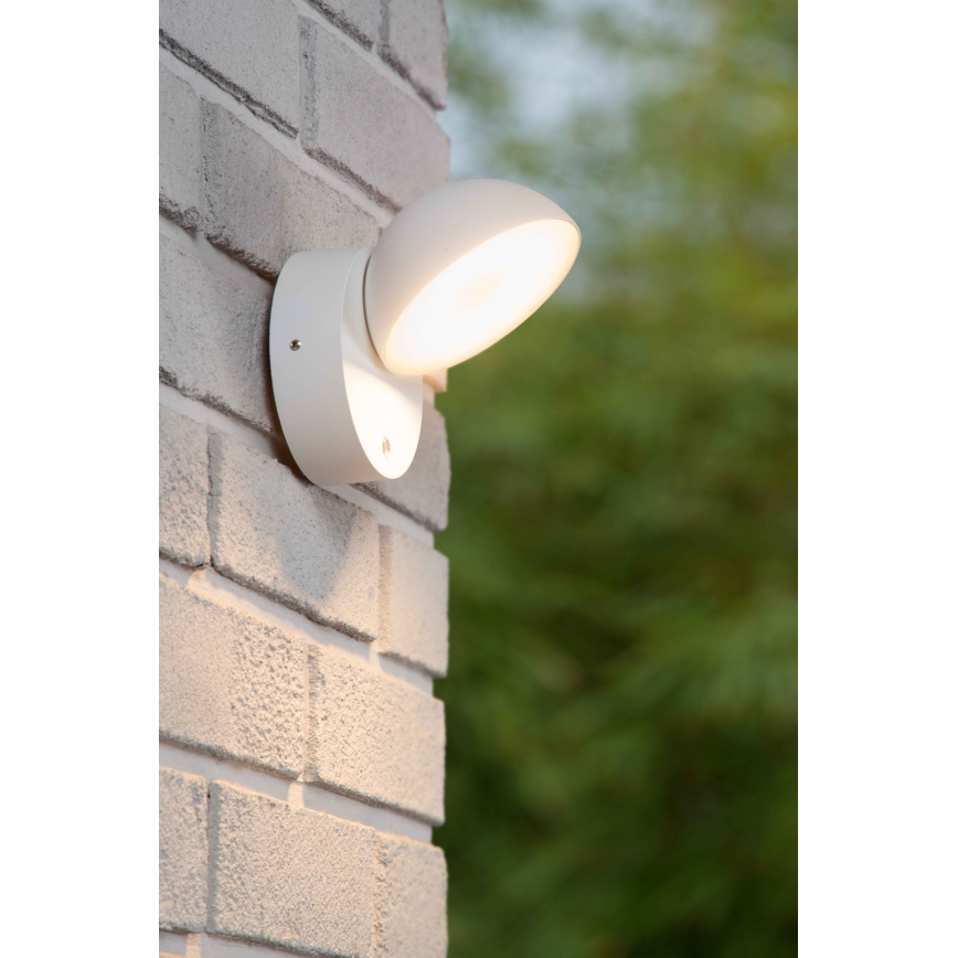 Lucide 22865/12/31 - LED Wandlamp voor buiten met sensor FINN LED/12W/230V IP54 wit