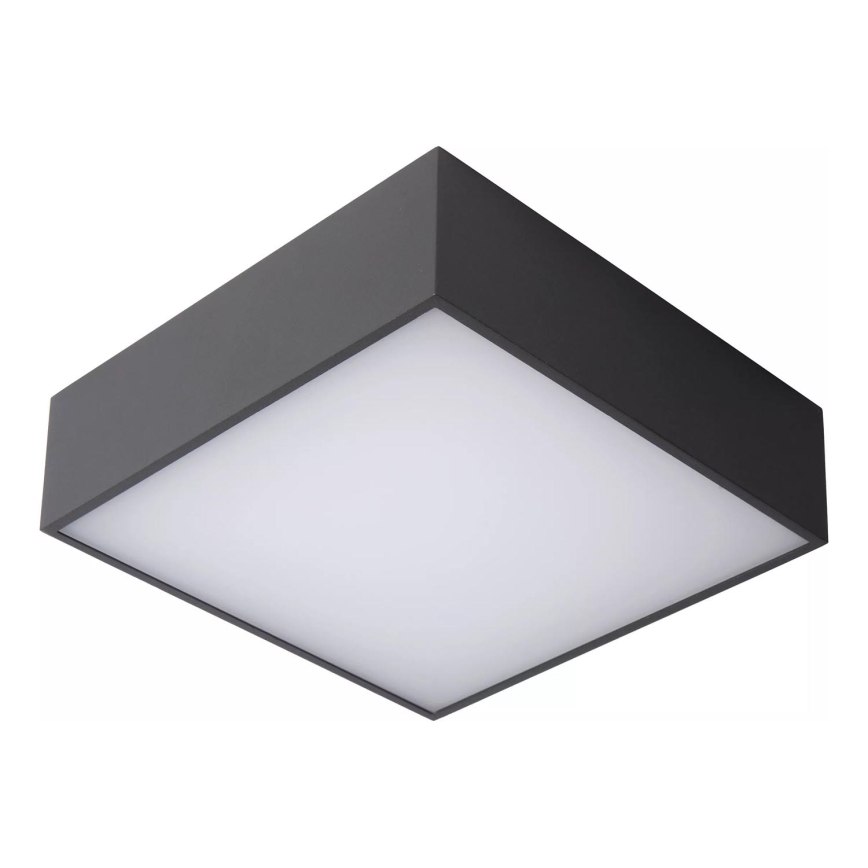 Lucide 27816/10/29 - LED Badkamer plafondlamp ROXANE LED/12W/230V 24x24 cm IP54 zwart