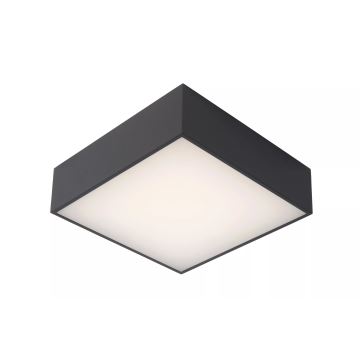 Lucide 27816/10/29 - LED Badkamer plafondlamp ROXANE LED/12W/230V 24x24 cm IP54 zwart