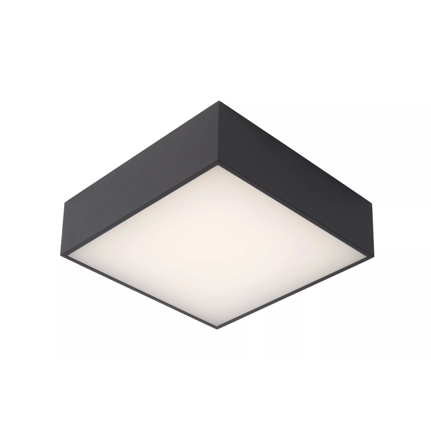 Lucide 27816/10/29 - LED Badkamer plafondlamp ROXANE LED/12W/230V 24x24 cm IP54 zwart