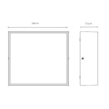 Lucide 27816/10/29 - LED Badkamer plafondlamp ROXANE LED/12W/230V 24x24 cm IP54 zwart