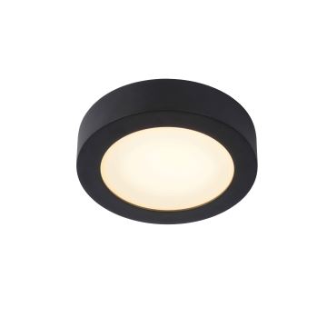 Lucide 28116/18/30 - LED Dimbare badkamer plafondverlichting BRICE LED/12W/230V diameter 18 cm IP44 zwart