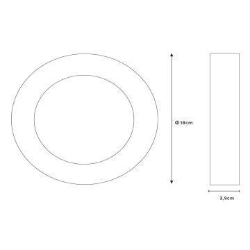 Lucide 28116/18/30 - LED Dimbare badkamer plafondverlichting BRICE LED/12W/230V diameter 18 cm IP44 zwart