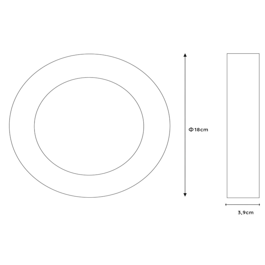 Lucide 28116/18/31 - LED Dimbare badkamer plafondverlichting BRICE LED/12W/230V diameter 18 cm IP44 wit