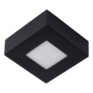 Lucide 28117/11/30 - LED Dimbare badkamer plafondverlichting BRICE LED/8W/230V 10,8x10,8 cm IP44 zwart