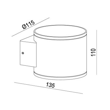 Lucide 28803/01/30 - Wandlamp voor buiten OXFORD 1xG9/5W/230V IP54 zwart