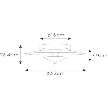 Lucide 30161/09/30 - Dimbare LED plafondlamp VULCAN LED/9W/230V zwart