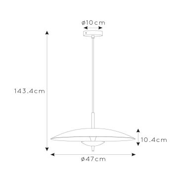 Lucide 30461/09/30 - Dimbare LED hanglamp aan een koord VULCAN LED/9W/230V zwart