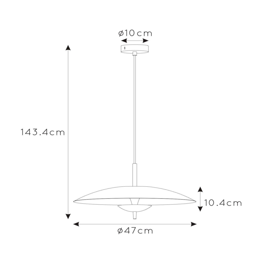 Lucide 30461/09/30 - Dimbare LED hanglamp aan een koord VULCAN LED/9W/230V zwart