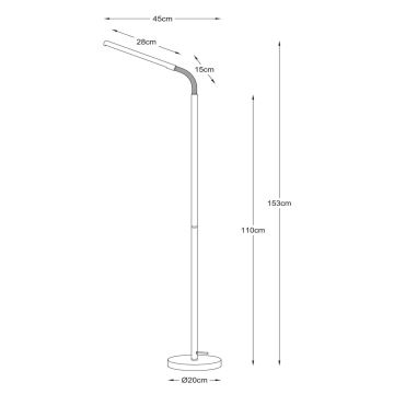 Lucide 36712/05/30 - Staande LED Lamp GILLY LED/6W/230V zwart