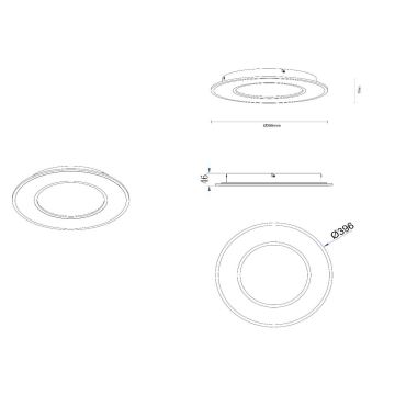 Lucide 44110/24/31 - Dimbare LED plafondlamp AXELLE LED/24W/230V wit