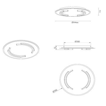 Lucide 44113/30/02 - LED Plafondlamp ANDREAS LED/30W/230V goud