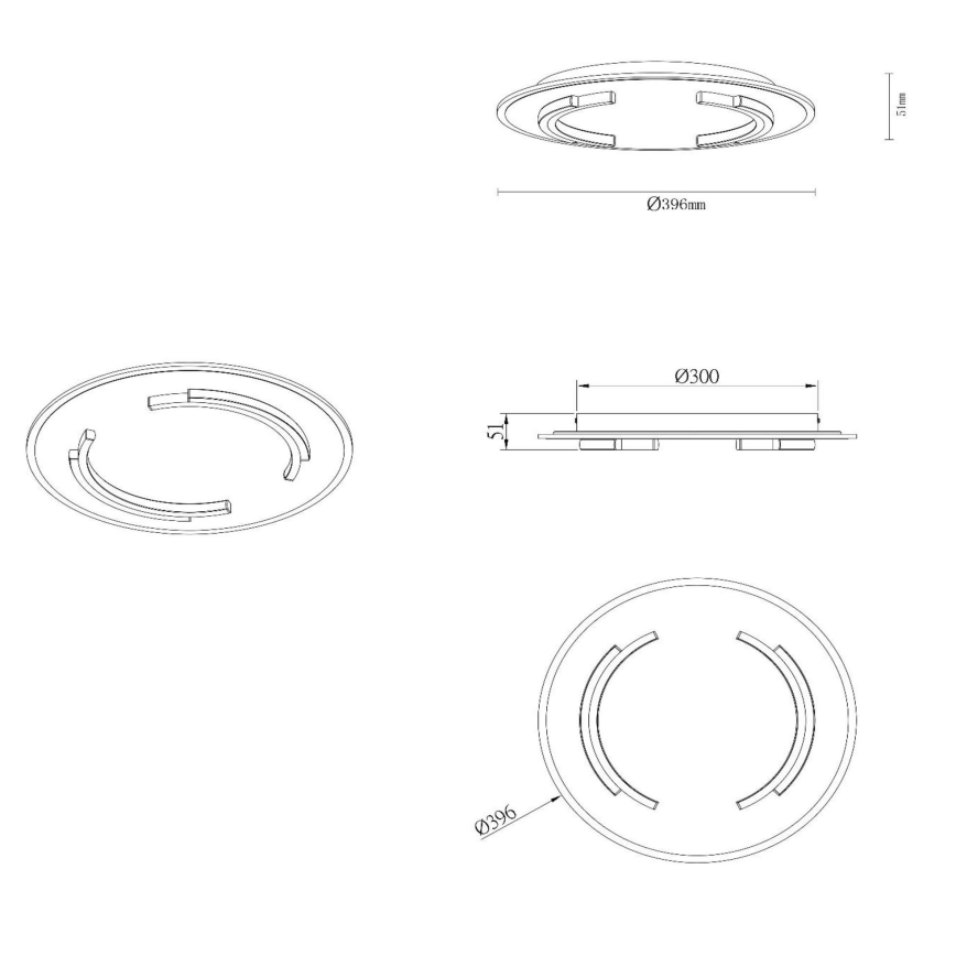 Lucide 44113/30/02 - LED Plafondlamp ANDREAS LED/30W/230V goud