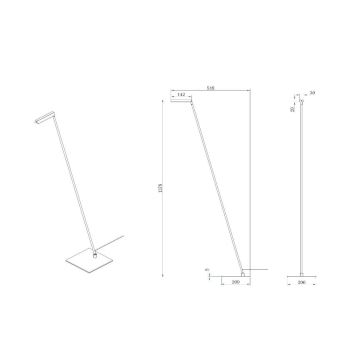 Lucide 44701/03/30 - LED Dimbaar aanraken Staande lamp LAVALE LED/3W/230V zwart